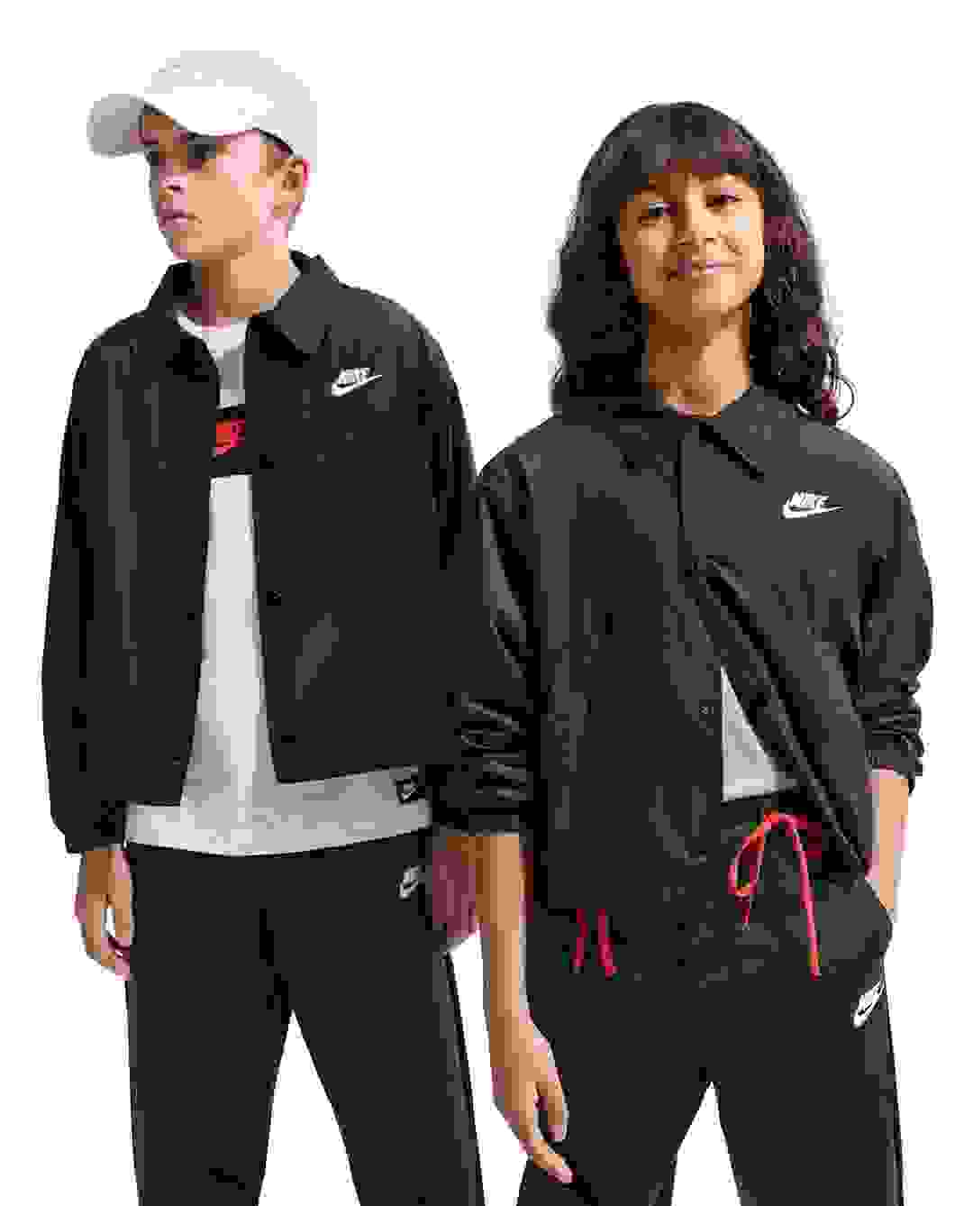 Nike Sportswear Club Repel Big Kids' Black Coaches' Jacket